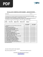 Escala Comunicación Padres - Adolescentes