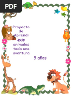 Proyecto Animales 5 Años 2022