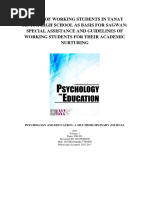 Status of Working Students in Tanay Senior High School As Basis For SAGWAN: Special Assistance and Guidelines of Working Students For Their Academic Nurturing