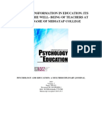 Digital Transformation in Education: Its Effect On The Well - Being of Teachers at Notre Dame of Midsayap College