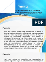 Yunit 2 - Filipino Sa Humanedades, Agham, Panlipunan Panlipunan at Iba Pang Kaugnay Na Larangan