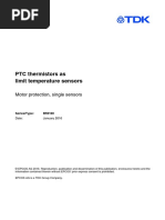 PTC Thermistors As Limit Temperature Sensors: Motor Protection, Single Sensors