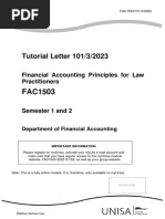 Tutorial Letter 101/3/2023: Financial Accounting Principles For Law Practitioners