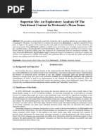 Supersize Me: An Exploratory Analysis of The Nutritional Content in Mcdonald's Menu Items