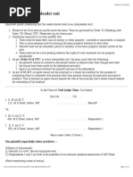 Format of An Interpleader Suit