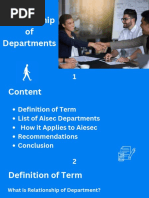 Aiesec Relationship of Departments