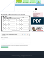 Ejercicios de Multiplicar Fracciones para Imprimir