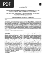 Analysis of The Hydrodynamic Torque Effects On Large Size Butterfly Valves and Comparing Results With AWWA C504 Standard Recommendations