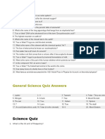 Compillation of Quiz Questions