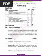 CBSE Class 11 Economics Syllabus 2023 24