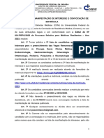 2 Lista de Manifestação de Interesse e Convocação de Matrícula