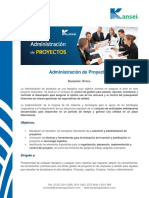 Programa Curso Administración de Proyectos