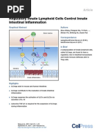 Regulatory Innate Lymphoid Cells Control Innate Intestinal Inflammation