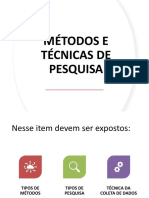 Métodos e Técnicas de Pesquisa