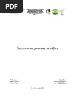 Disposiciones Generales de La Etica