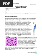 3.3 Observing Mitosis Prac