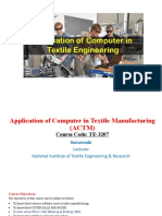 Application of Computer in Textile Manufacturing