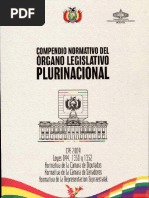 Compendio Normativo Del Organo Legislativo Plurinacional 2