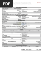 Total Pagado $43.500: Planilla Integrada Autoliquidacion Aportes Soporte de Pago para El Cotizante CC 1124191981