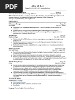 Resume - Alex Lee