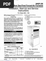 Installation, Start-Up and Service Instructions: 58GP, GS Upflow Gas-Fired Forced-Air Furnaces