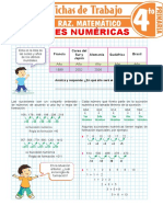 Sucesiones Numéricas para Cuarto Grado de Primaria