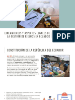 Lineamientos y Aspectos Legales de La Gestión de Riesgos en Ecuador