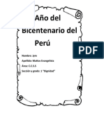 Año Del Bicentenario Del Peru 2023