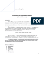 Photosynthesis and Cellular Respiration - Lab Report