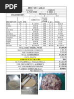 Receta Estandar Pastas