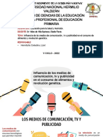 Influencia de Los Medios de Comunicación en La Alimentacion y La Revolucion Genetica