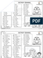 Fichas de Dictado Semanal Gratis Elprofe20