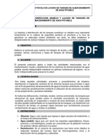 Protocolo de Desinfección y Lavado de Tanques de Almacenamiento