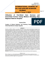 Utilization of Post-Natal Care Services and Associated Factors Among Mothers Attending Jinja