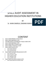 Lecture Note 8-BSB315 - SPACE AUDIT ASSESSMENT IN HIGHER EDUCATION INSTITUTIONS