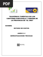 Teleférico Turístico en Los Cantones Portovelo Y Zaruma de La Provincia de "El Oro"