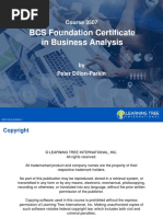 BCS Foundation Certificate in Business Analysis: Course 3507