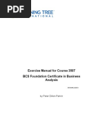 Exercise Manual For Course 3507 BCS Foundation Certificate in Business Analysis