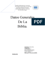 Datos Generales de La Biblia Trabajo