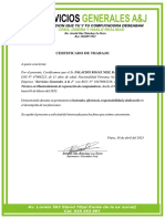 Certificado de Trabajo