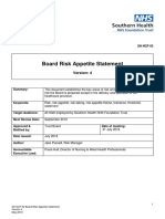 Board Risk Appetite Statement Template