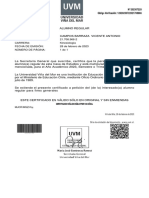 Cédula de Identidad: 21.708.966-2 Carrera: Kinesiología Fecha de Emisión: 28 de Febrero de 2023 Número de Página: 1 de 1