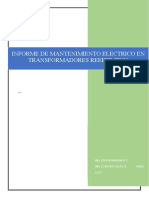 Informe Mantenimiento Electric Transfor b1822