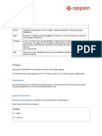 Transcription (Simple) Guidelines