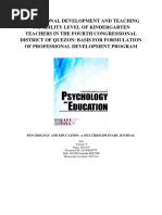 Professional Development and Teaching Capability Level of Kindergarten Teachers in The Fourth Congressional District of Quezon: Basis For Formulation of Professional Development Program