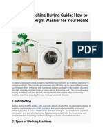 Washing Machine Buying Guide - How To Choose The Right Washer