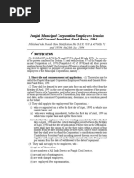 Punjab Municipal Corporation Employees Pension and General Provident Fund Rules 1994