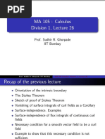 MA 105: Calculus Division 1, Lecture 26: Prof. Sudhir R. Ghorpade IIT Bombay