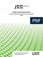 Curso de Investigación I: Guía para Elaboración de Evidencia de Aprendizaje (EA5)