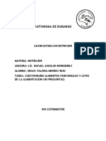 Cuestionario Alim - Funcionales y Leyes de Aliemntacion